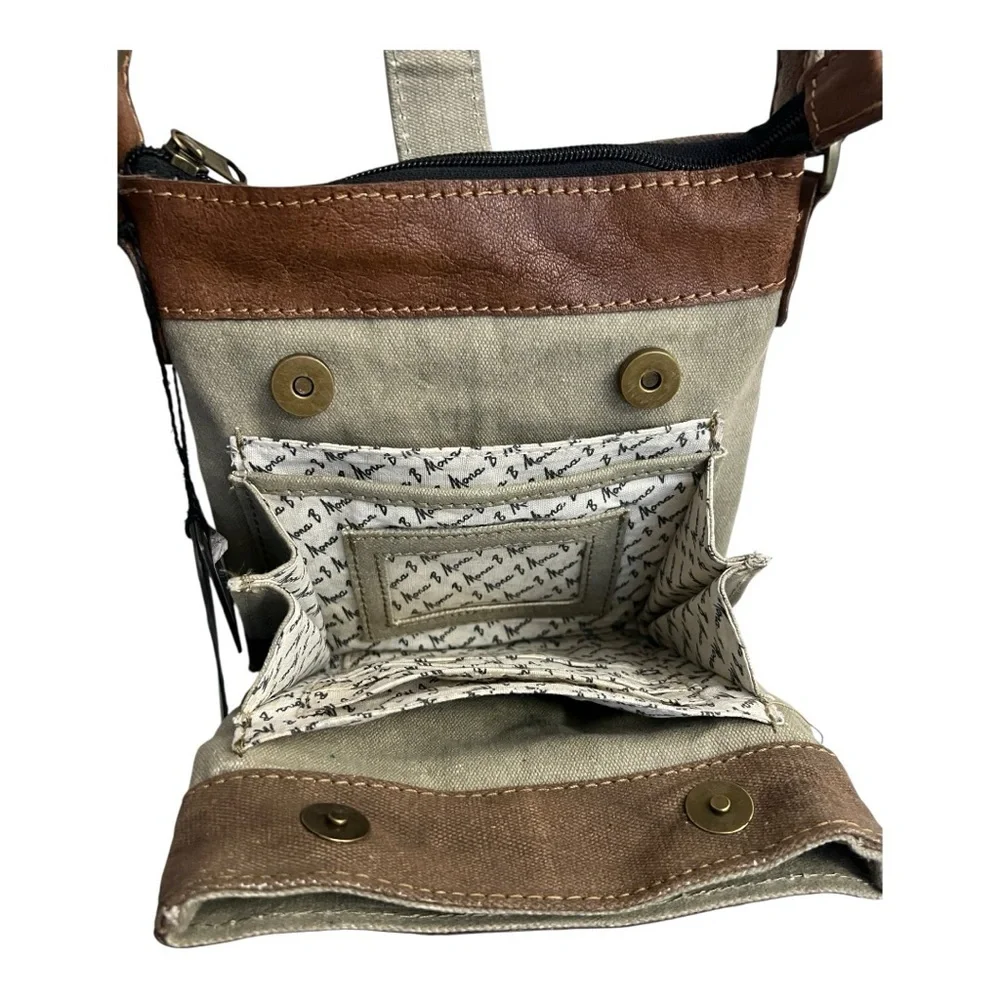 Mona B intermix crossbody sage M-5031 - Picture 3 of 9